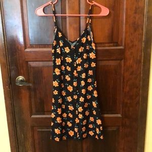 Black floral spaghetti strap mini dress from H&M
